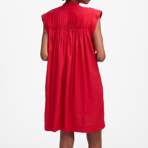 Madewell Embroidered Pleated Mini Dress - Picture 3 of 7